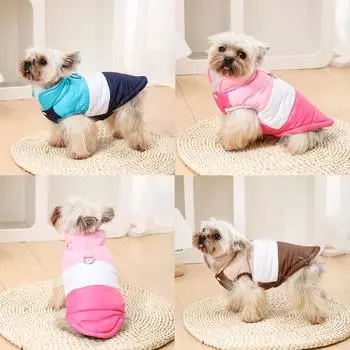 Winter Warm Dog Jacket For Small Medium Dogs Cats Windproof Waterproof With D-ring Puppy Clothes Yorkshire Schnauzer Pet Costume XS синий