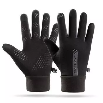 Winter Warm Gloves for Men and Women Cycling Windproof Waterproof Non Slip Cycling Gloves Plus Velvet Cold Proof Touch Screen Gloves average size