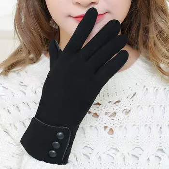 Winter Warm Gloves Touch Screen Waterproof Anti-slip Thermal for Women Ladies вино красного