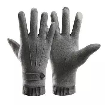 Winter Warm Gloves Windproof Gloves Touch Screen Breathable Glove Sports Riding Skiing Gloves Cold Protection For Men Women серый