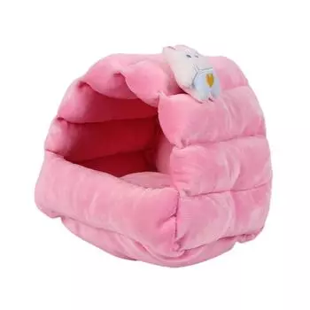 Winter Warm Hamster Bed Mini House Hut Winter Cozy Small Pet Animals Bed Habitats for Rat Chinchilla Mini Hedgehogs Hamster синий