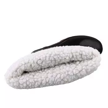 Winter warm high tube rain shoes velvet cotton rain boots three-proof waterproof shoes 39 чёрный