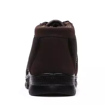 Winter Warm Men Snow Boots High Top Fur Men S Boots Fashion Velvet Men Boots Casual Men S Shoes Plush Size jkm9 39 чёрный