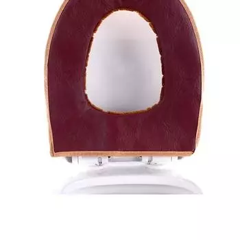 Winter Warm Toilet Seat Cover O-shape Toilet Seat Bidet Toilet Cover Portable Knitted Toilet Mat Soft Closestool Mat темные хаки