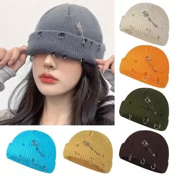 Зимняя теплая шерстяная шапка, мягкая, объемная, модная, для отдыха, для мужчин и женщин хаки