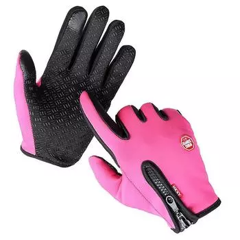 Winter Waterproof Warm Gloves Short Adjustable Zipper Touch Screen Gloves Outdoor Sports Windproof Gloves Fishing Driving Ski Cycling Unisex Gloves M