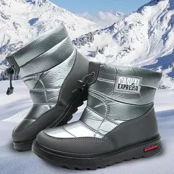 Winter Women Boots 2024 New Snow Boots Woman Fashion Casual Women s Shoes Plush Warm Cotton Shoes Ladies Shoe 36 чёрный