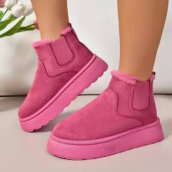 Winter Women Boots New Thick Sole Ankle Boots Women Outdoor Elevated Comfort Warm Walking Cotton Shoes Women Fashion Snow Boots 36 бежевый