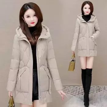 Winter Women Jacket Warm Parkas Female Thicken Coat Cotton Padded Long Hooded Outwear Casual Loose Women Snow Parka Jackets XXXXXL чёрный