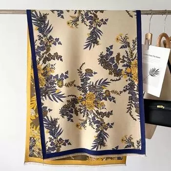 Winter Women Print Cashmere Scarf Winter Thickened Fashion Warm Versatile Scarf Shawl Two-sided Designer Wraps Caped New Scarves 66X192cm