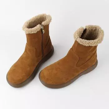 Winter women s boots cowhide ankle boots Riding boots Outdoor warm plush shoes 35 кофейный