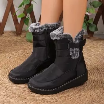 Winter Women s Boots Fashion Comfortable Women s Snow Boots Lightweight Warm Women Platform Shoes Botas De Invierno Para Mujer 36 фиолетовый