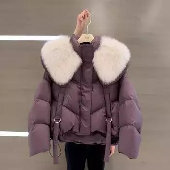 Winter Women s Fashionable Loose Thick Down Jacket L