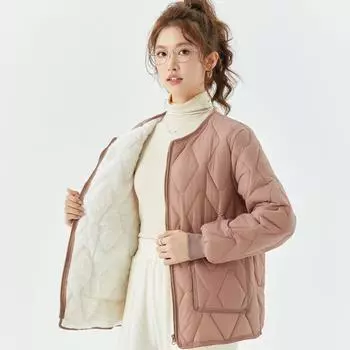 Winter Women s Fattened Plus Thickened and Padded Zipper Warm Long Sleeve Cotton Jacket Men s and Women s Couple Paragraph Cotton Clothes 2535 M