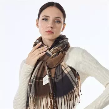 Winter Women S Plaid Scarf British Style Imitation Cashmere Versatile Scarf For Students To Keep Warm, Lengthened And Thickened Shawl 200*40cm