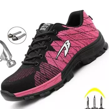 Зимние рабочие ботинки, защитные ботинки со стальным носком, женские рабочие кроссовки с защитой от проколов, мужская защитная обувь, мужская рабочая обувь, теплые зимние ботинки 48 красный