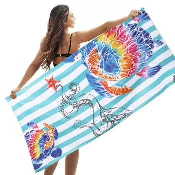 Winthome Beach Travel Quick Beach Colorful Yoga Large Включает в себя чехол 1 Полотенце, Полотенце без песка, Тонкое, Полотенце, Стильное, Микрофибра, Впитывающее, Сухое,