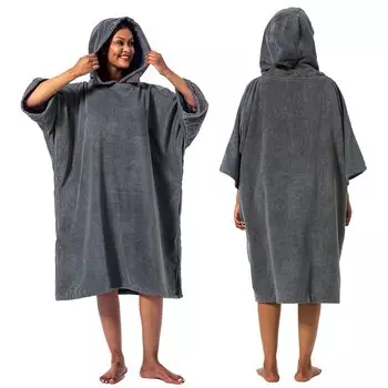 Winthome Changing Surfing Changing Sauna Surf Quick Long Cold 6 цветов пончо, полотенце, пончо, полотенце, пончо, пончо, сушка, впитывающий, рукав, серый
