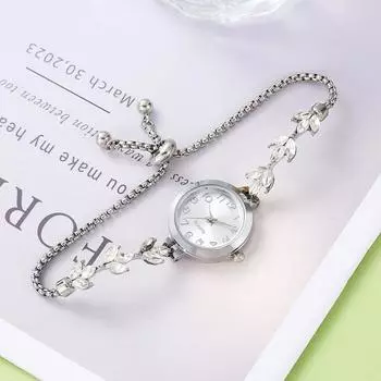 Wintique Женские модные металлические повседневные наручные часы с цветочным принтом