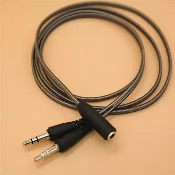 Wire 3.5MM Female To 2 Male Y-Splitter Digital Cables Headphone 3.5mm Jack Audio Cable Headset