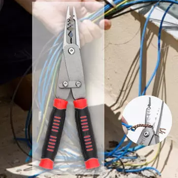 Wire Stripper Stripping Plier Multipurpose Ergonomic Heavy Duty Crimper Cutting Tool for