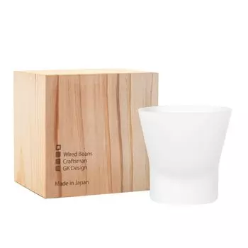 Wired Beans Glass to last a lifetime Rocks rocks glass 270ml in domestic cedar box (Wired Beans) (Frost)