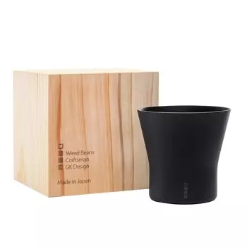 Wired Beans Glasses to last a lifetime Rocks rocks glass 270ml in domestic cedar box (Wired Beans) (black matte)