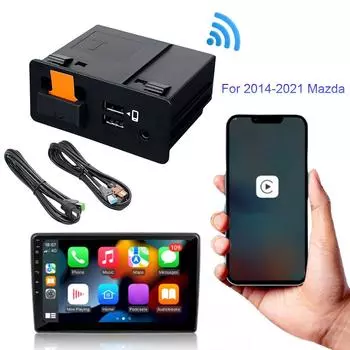 Wired CarPlay Android Auto USB Hub Adapter TK78-66-9U0C Retrofit Kit Plug and Play for Mazda 2 3 6 CX3 CX5 CX8 CX9 MX5 чёрный