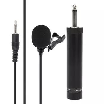 Wired Pin Microphone with 360-Degree Rotation for Connecting to Amplifiers, Mixers, and Sound Cards (5 Meters Long)
