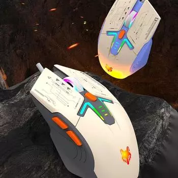 Wired Wired 3 Modes Mice ABS H6 Wired Game Mouse H6 Wired Mouse Game Computer Accessories серый