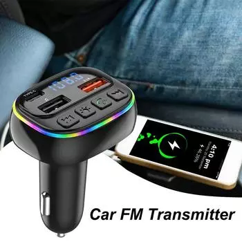 Wireless Adapter For Car Auto Radio Transmitter LED Display Car Charger Double USB Ports Car Music Stereo Adapter For Most CHINA