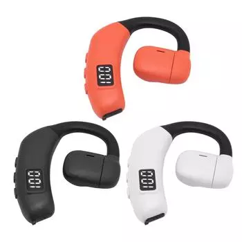 Wireless Bluetooth .4 Earbud Open Ear Air Conduction Headphone Noise Reduction Wireless Sport Singl White