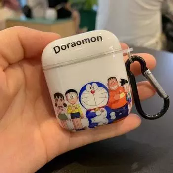 Wireless Bluetooth Earphone Cover Japanese Cute Cartoon Doraemon Daxiong Goda Takeshi AirPods Pro2 Generation Earphone Case One Two Three Generation AirPods1/2 [Tinker Bell Collection] Send Button