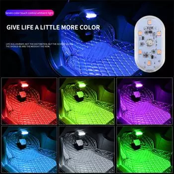 Wireless Car LED Touch Lights LED Interior Light Car Reading Lamps Mini USB Charging/battery Decorations Lights Car Light