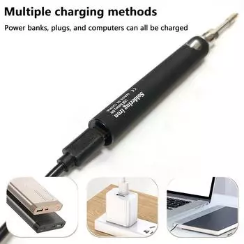Wireless Charging Electric Soldering Iron Solder Iron 5V Convenient Low Voltage Electric Soldering Pen Household Tools белый