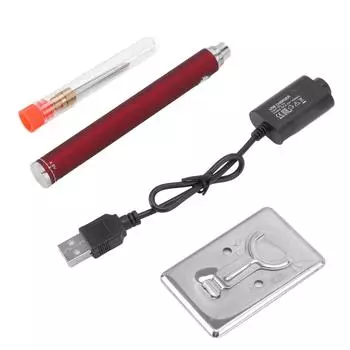 Wireless Charging Welding Pen Rechargeable Soldering Iron Tip Tool with 510 Interface Red красный