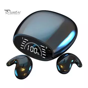 Wireless Earphone High Fidelity Noise Reduction LED Digital Display Bluetooth-compatible5.2 Mini Stereo Sports Earbud for Running белый