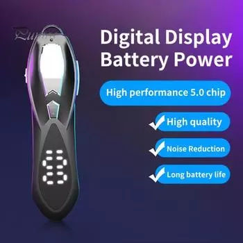 Wireless Earphone Multifunctional Noise Reduction Digital Display Bluetooth-compatible5.1 Ear Hook HiFi Single Earbud for Calling