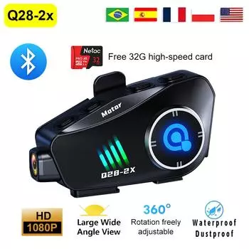 Wireless Earphones Call Phone Kit Music Player Speaker Intelligent Noise Reduction Helmet Headset Motorcycle Helmet Intercom
