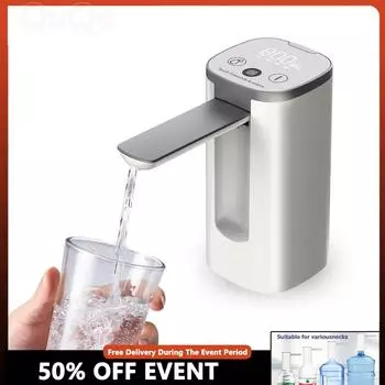 Wireless Electric Barreled Water Pump Intelligent Pressurized Purified Water Automatic Water Dispenser Simple Barrel Type Pumpin чёрный