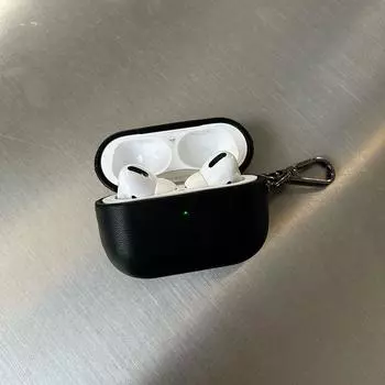 Wireless Headset AirPods 2/4 Generation Protective Case Airpodspro New Arrival Lanyard Crossbody Leather All-Inclusive Hard Case Hanging Buckle Apple Airpods 3 Black plain weave