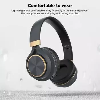 Беспроводная гарнитура Bluetooth 5.0 Deep Bass Stereo Sound 200mAh Беспроводные наушники Bluetooth для спорта Черный