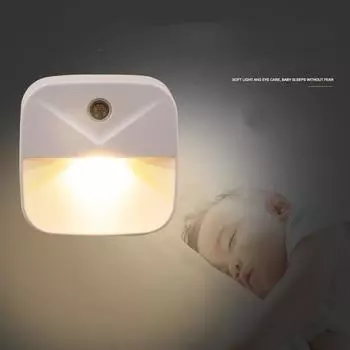 Wireless Light Control Sensor LED Night Light EU Plug Night Lights For Baby Kids Bedside Bedroom Corridor Lighting