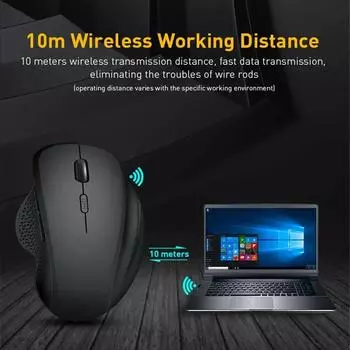 Wireless Mouse with USB Receiver 6 Buttons Bluetooth 5.0 Mouse 2.4Ghz 1600DPI Silent Wireless Mice for Mackbook PC Laptop Accessories
