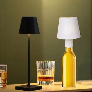 Wireless Table Lamp Touch Sensor Rechargeable Desktop Night Light LED Reading Lamp for Restaurant Hotel Bar Bedroom Decor Light