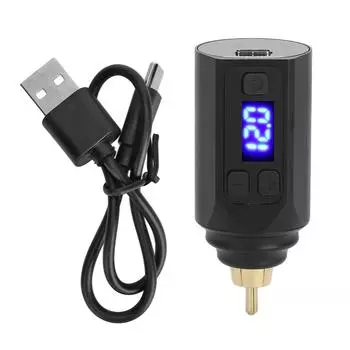 Wireless Tattoo Battery Tattoo Machine Power Supply RCA Interface Adjustable Voltage 312V Power