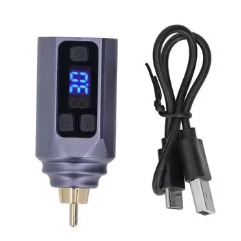 Wireless Tattoo Power Supply 312V Adjust RCA Interface 1500mAh Capacity Tattoo Machine Battery