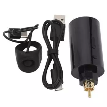Wireless Tattoo Power Supply RCA Interface 1450mAh Capacity Tattoo Machine Battery with Ring Switch