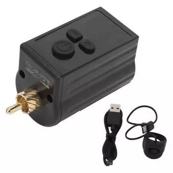 Wireless Tattoo Power Supply RCA Interface 1450mAh Dual Switch Tattoo Machine Pen Battery