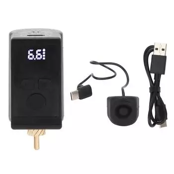 Wireless Tattoo Power Supply RCA Interface Dual Switch Modes 1450mAh Capacity Tattoo Machine
